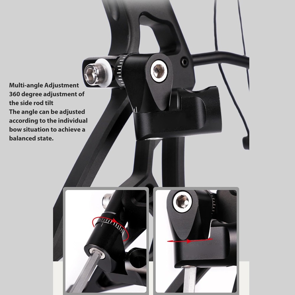 Archery Single Side Adjustable V Bar Mount,Compound Bow Quick Release Improve