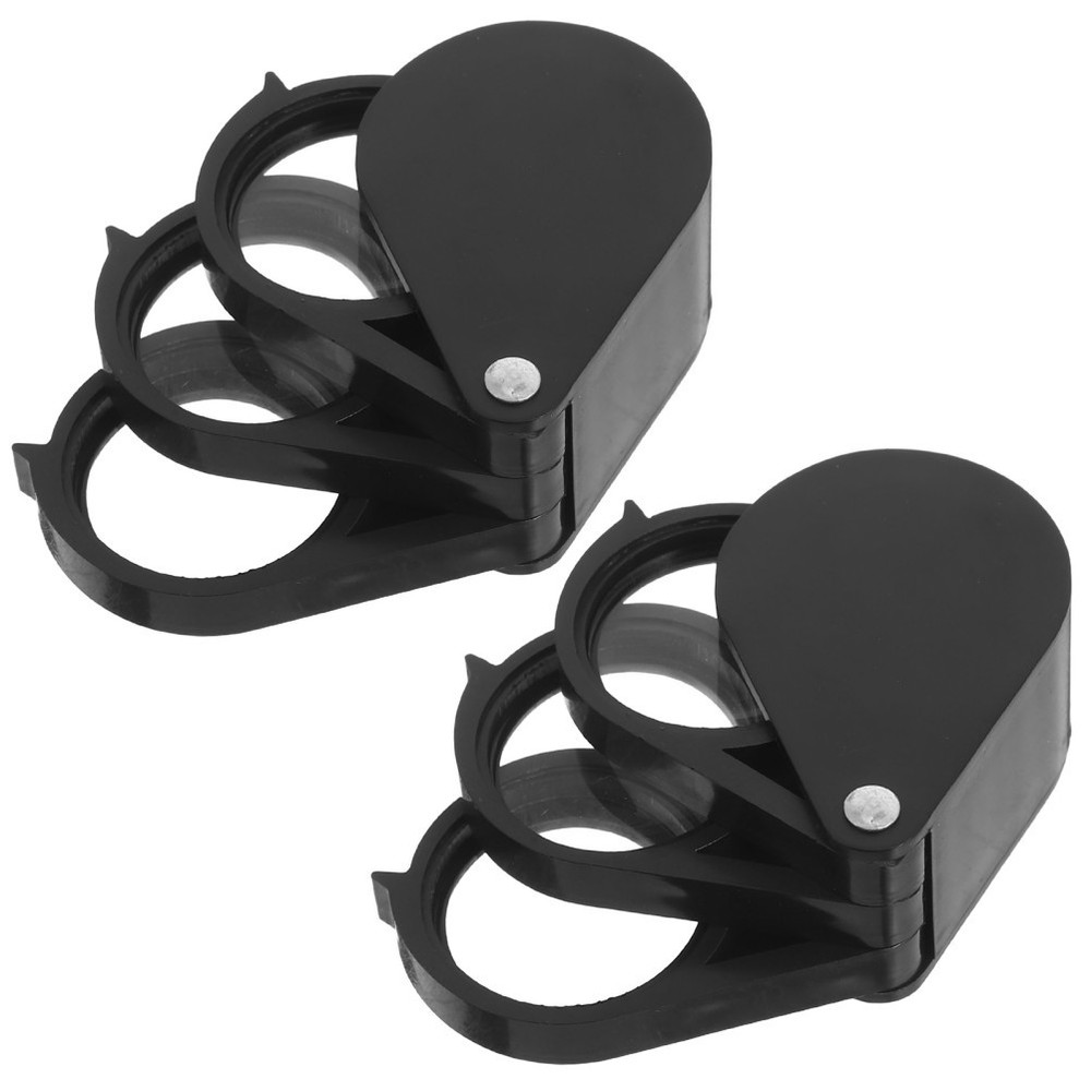 2 PCS Pocket Magnifying Glass Folding Acrylic Foldable Magnifier