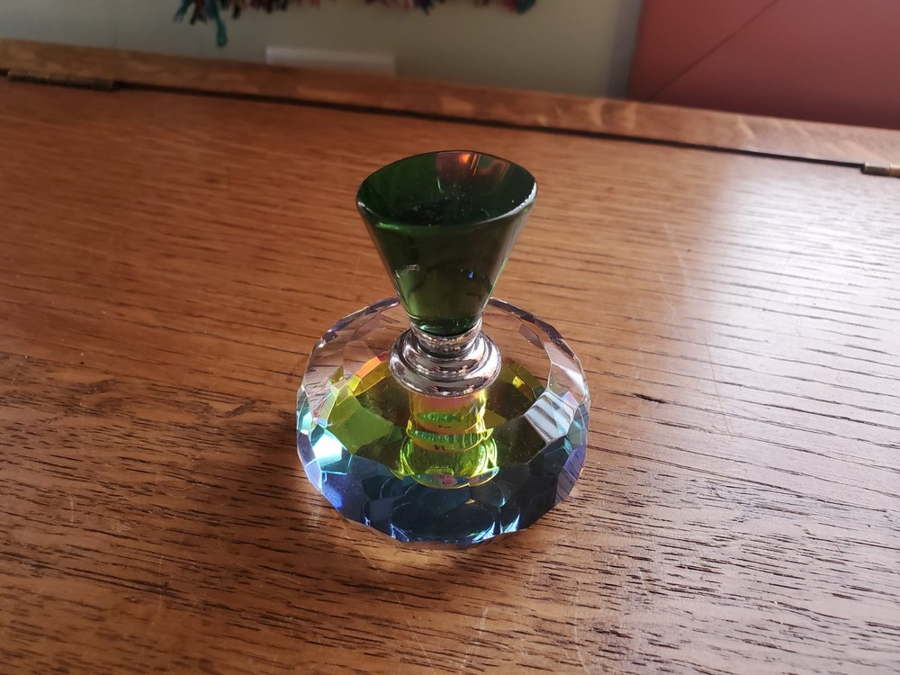 Crystal Perfume Bottle Emerald Green