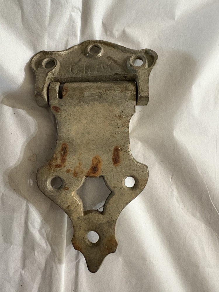 Eight vintage hardware hinges