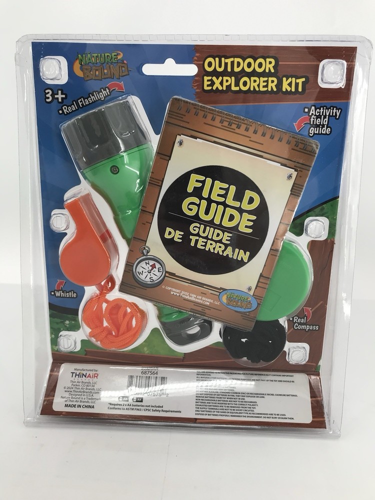 Nature Bound Outdoor Explorer Kit with Flashlight, Compass, Whistle, and Guide