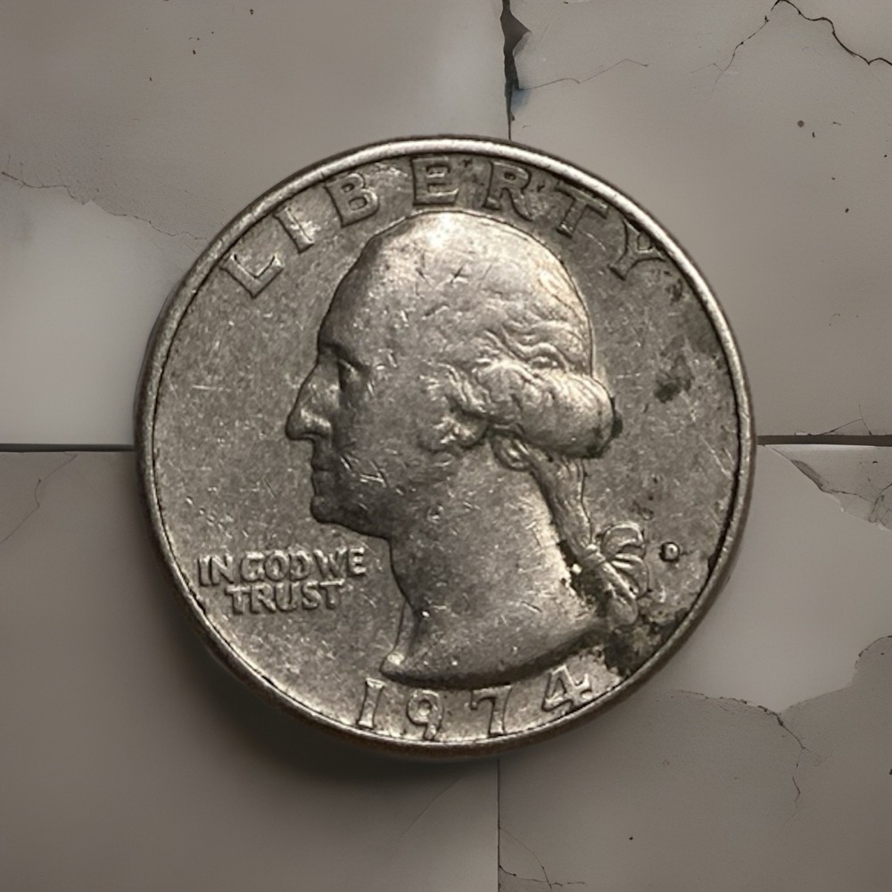 1974 D Quarter Filled D