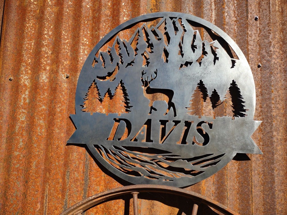 Personalized Monogram with Dear in the Mountains