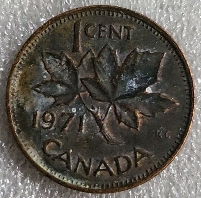 1971 Canada 1 One Cent Actual Coin *B722