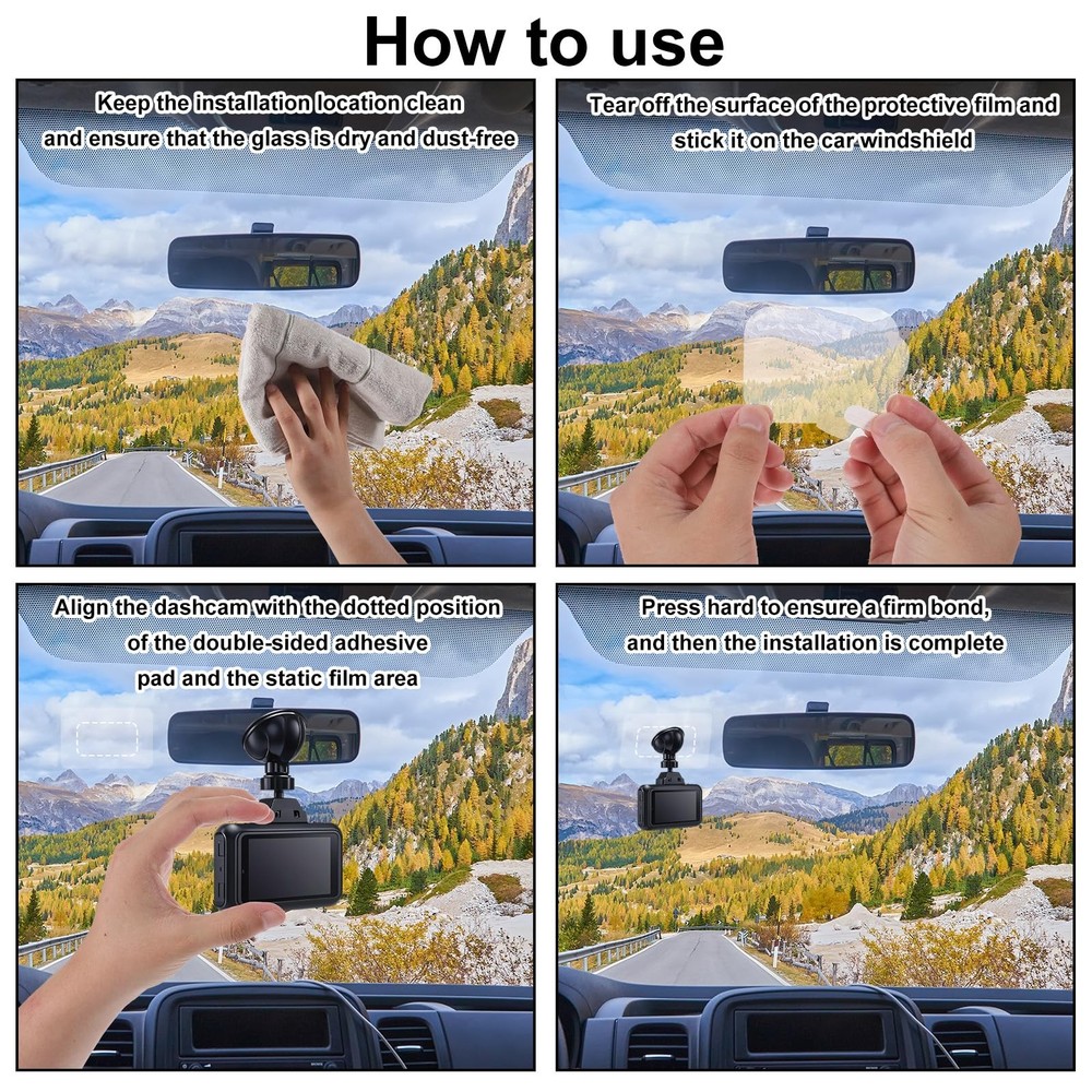 8 Pcs Windshield Electrostatic Sticker, Windshield Sticker Static Cling Windo...