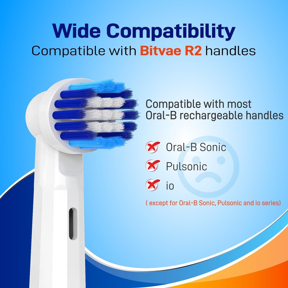 Replacement Toothbrush Heads Compatible Bitvae R1/R2