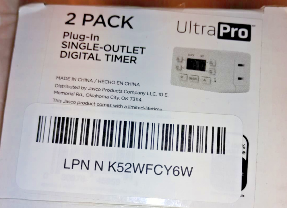 UltraPro 24hr Digital Bar Outlet Timer 1Polarized, 2 Pack 45959 2 Programmable