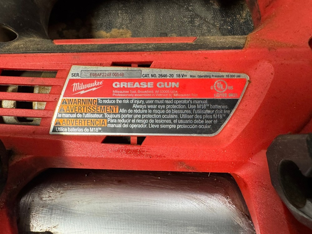Milwaukee Grease Gun Tool And Case