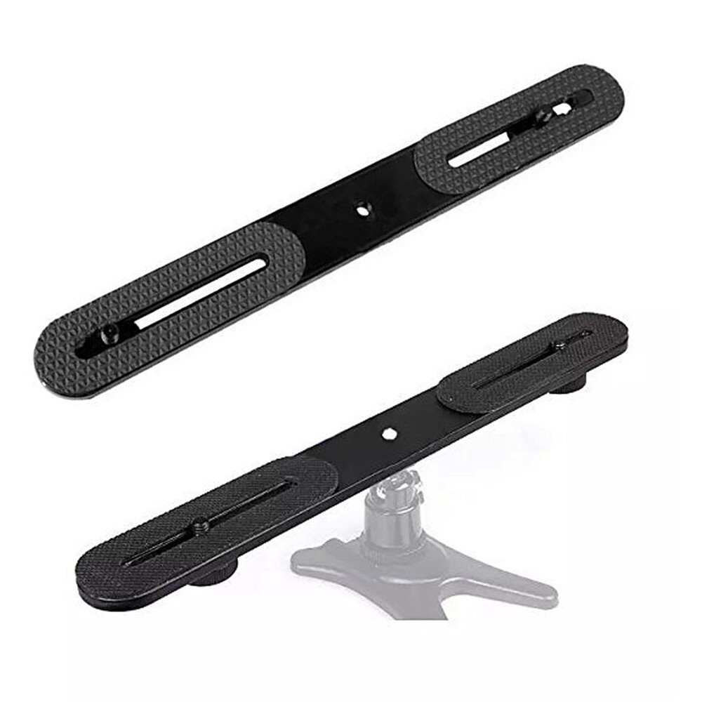 Dual Flash Bracket Mount Holder For Studio Tripod Light Stand DSLR Camera