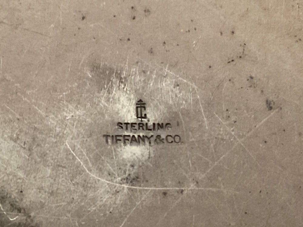 TIFFANY & CO. STERLING SILVER ROUND TRINKET BOX MONOGRAMMED