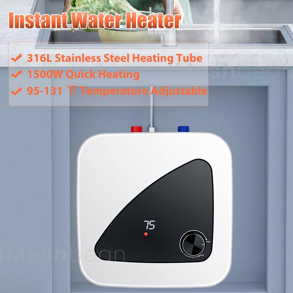 Instant Electric Hot Water Heater Shower Compact Mini-Tank Storage RV 15L 110V