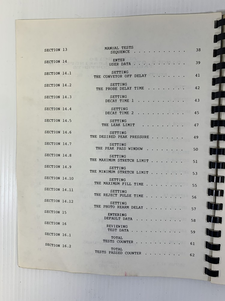 ALPS Single Station Inspection System Operating Manual SC110