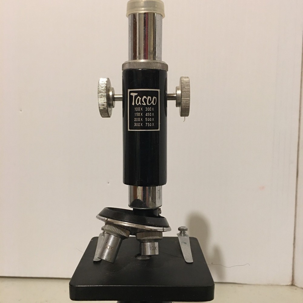 Tasco Microscope Deluxe Wood Case Box Japan