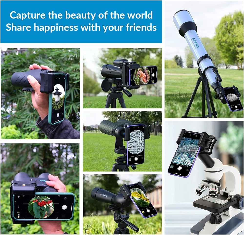 Universal Smartphone Adapter for Telescopes & Binoculars - Fast 5s Installation