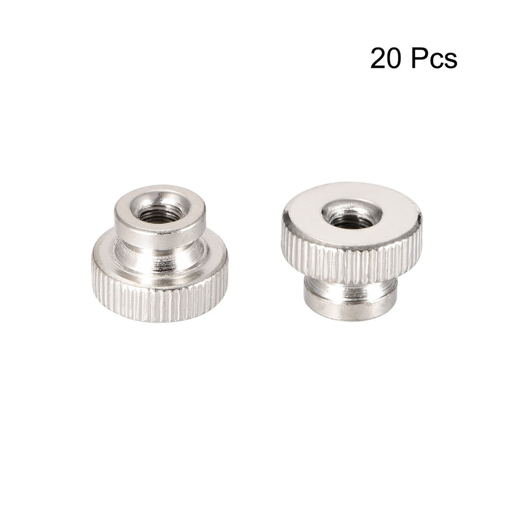 20pcs Knurled Thumb Nuts M4x0.7mm Iron Round Knobs Fasteners for 3D Printer