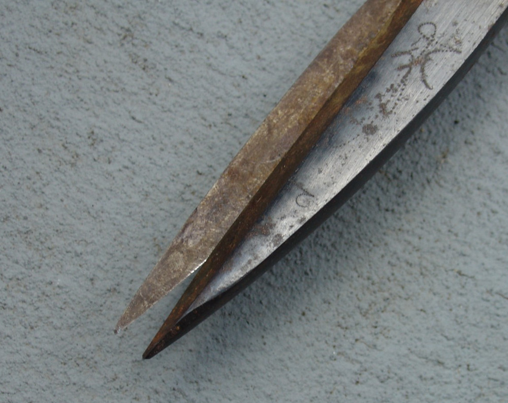 Vintage Signed Iron Japanese Bonsai Tree Bush Scissors Tool