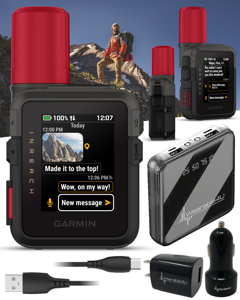 Garmin inReach Mini 3 Plus Compact SOS Satellite Communicator w/PowerPack Bundle