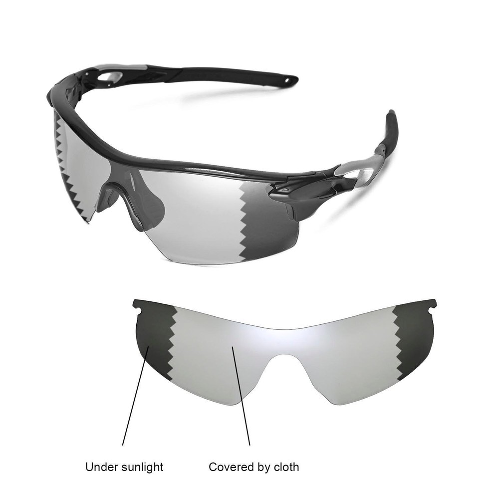 Walleva Replacement Lenses for Oakley RadarLock Pitch - Multiple Options