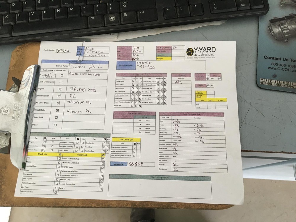 Used Floor Jack fits: 2020 Mitsubishi Eclipse cross Grade A