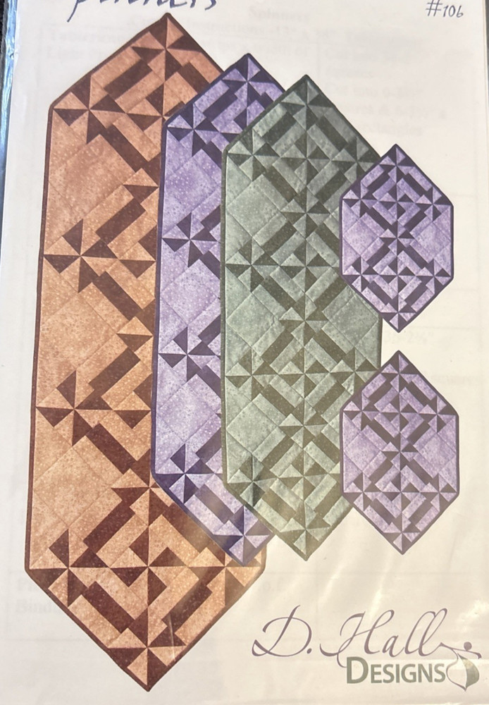 Rare D. Hall Designs SPINNERS Quilt 2006 pattern #106 only