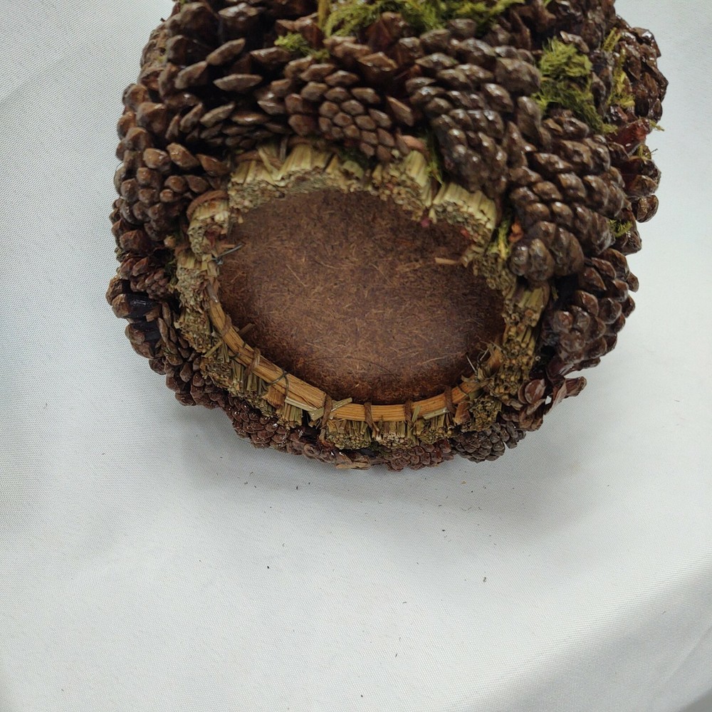 Pine Cone and Berry Basket Decorative Storage Fruit Flowers