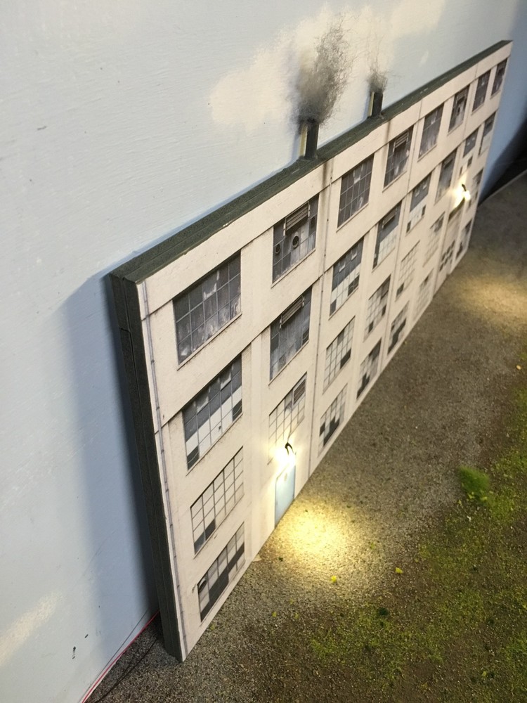 O Scale Scratch Built Industrial #3 Combo Building w/LEDs, Flat/Front MTH Lionel