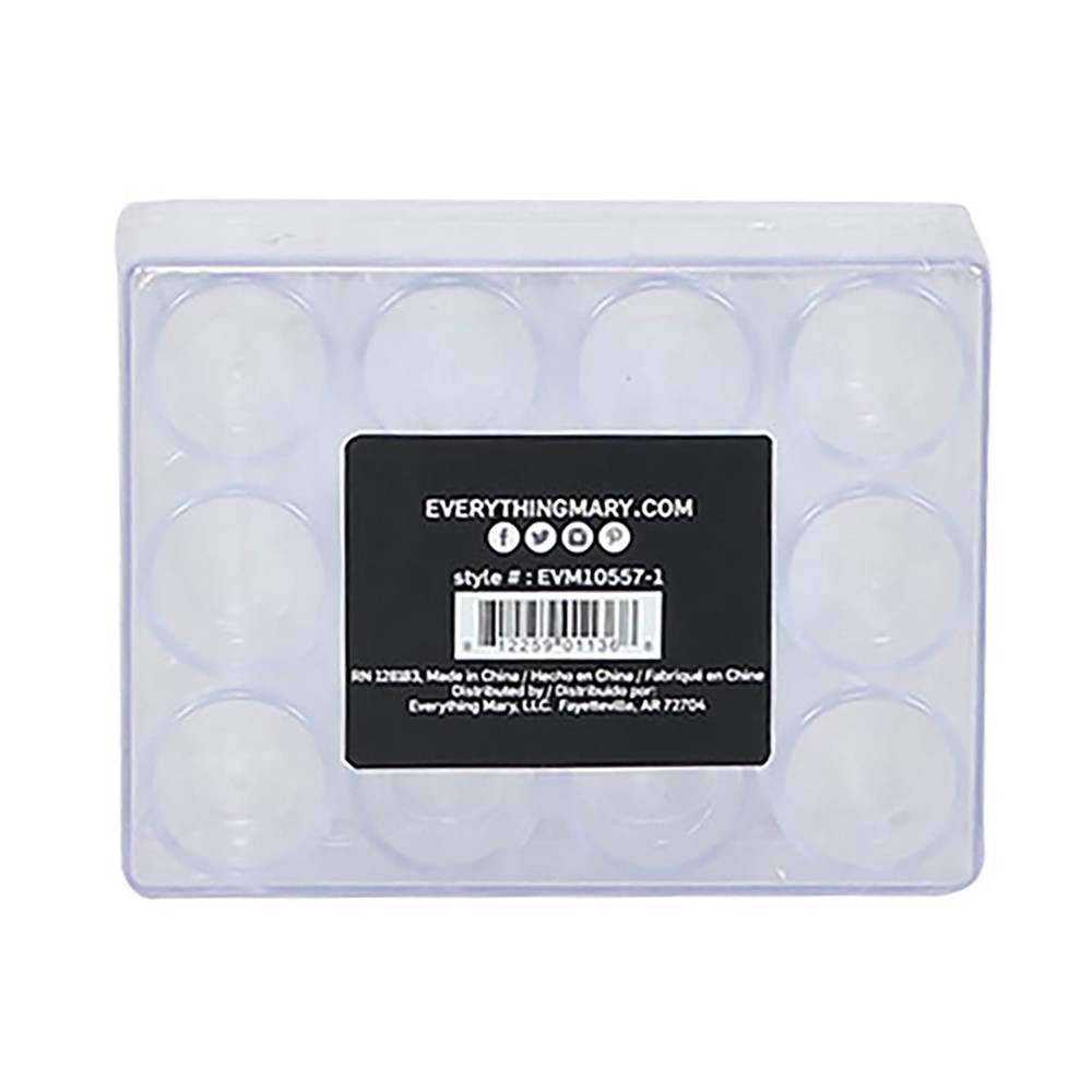 Plastic Beading Craft & Hobby Storage Box Clear Single 12-Unit New