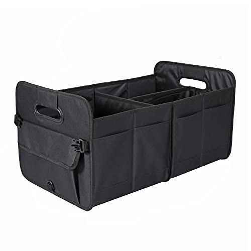 Car Trunk Organizer Car Storage Organizer Collapsible Multi Compartment black