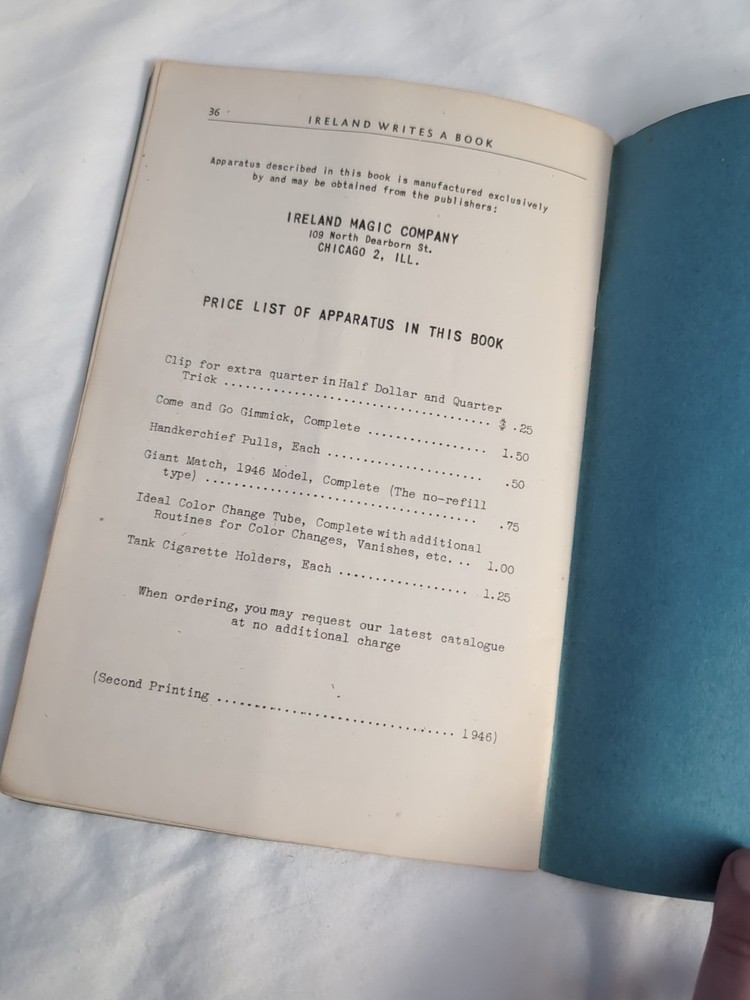 Ireland Writes A Book Original Magic Effects
