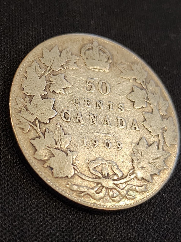 1909 Canada 50 Cents Silver Coin