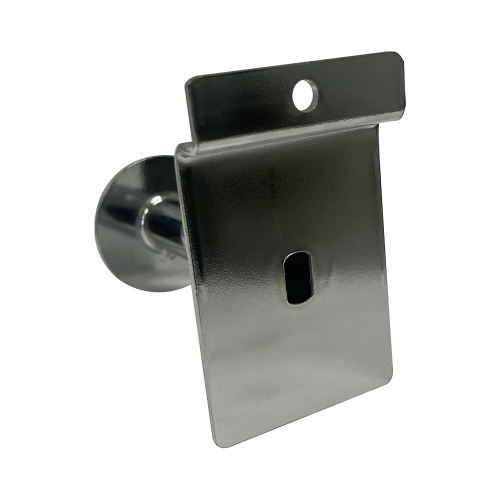 3-inch Chrome Slatwall Single Garment Hook Slatwall Hanger PACK 2