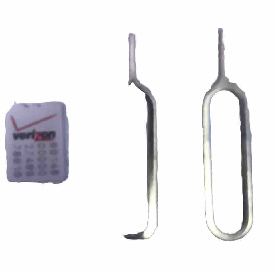 Verizon, Inactive, tester Sim Card with Sim Tray Eject Tool
