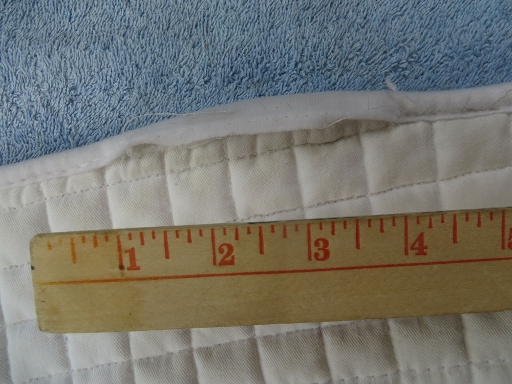 On Course Dressage Saddle Pad White Quilted - Used