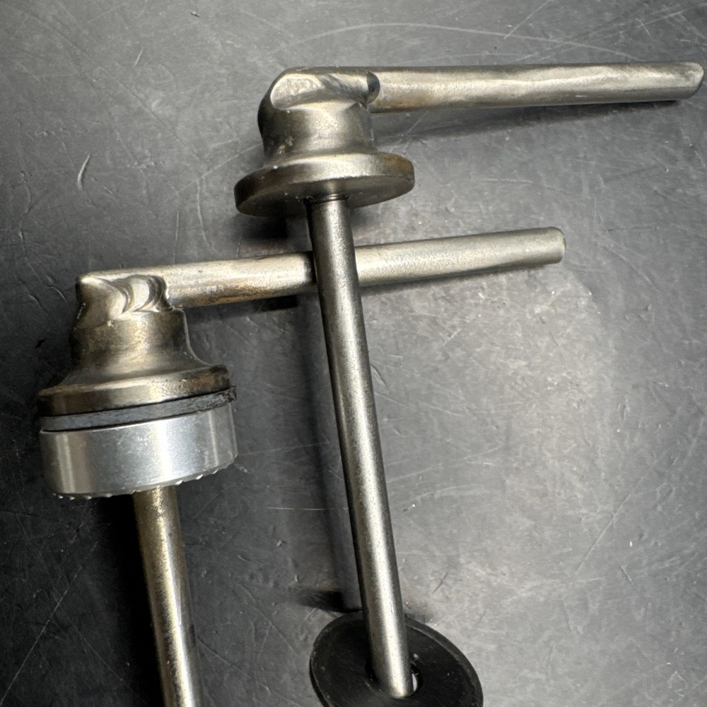 Vintage Nuke Proof Quick Release Skewer Set Silver Pair