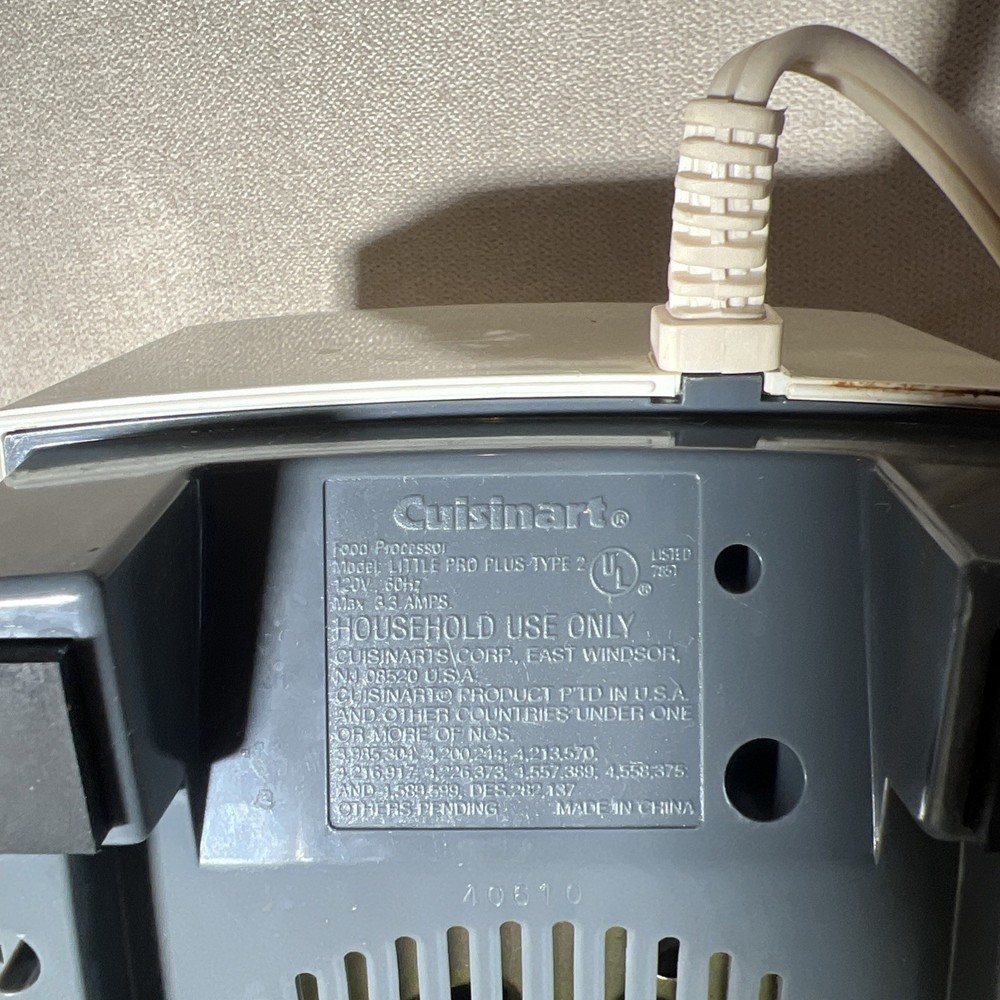 Cuisinart Little Pro Plus Type 2 Food Processor Motor Base Only Tested Working
