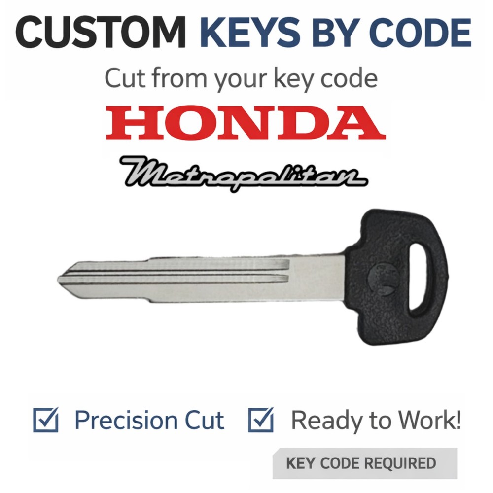 Honda Metropolitan Metro Replacement Key Cut by Code C00-C99 D00-D99