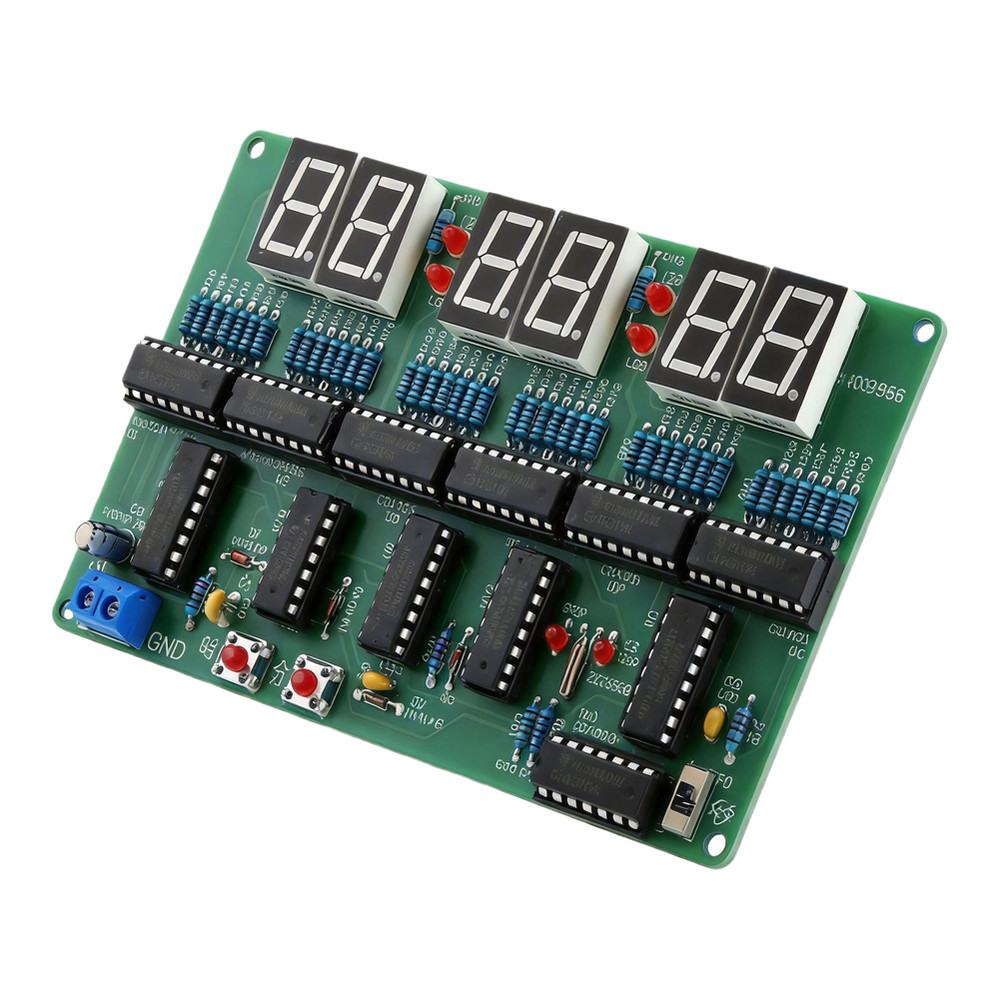DIY Clock Kit 6 Digit Display for Hands On Electronics Learning and Soldering