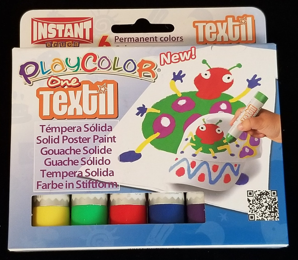 Instant - PlayColor - One Textil - Solid Poster Paint - 6 Permanent Colors - New