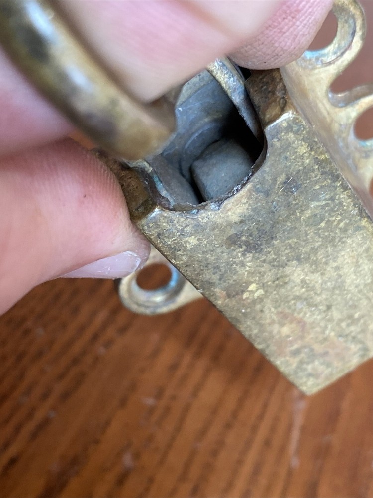 Antique Brass Pull Ring Transom Window Latch Catch Awning Sash Lock Finger Loop