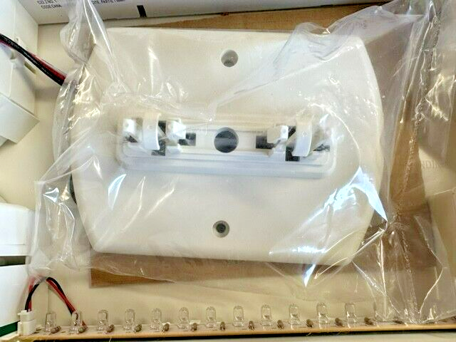 2-Light Plastic LED White Exit Sign with Red Light Up Exit Emergency Combo LED