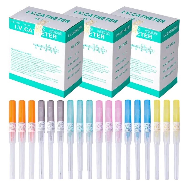 Piercing Needle Disposable Catheter Cannula 50 Pcs