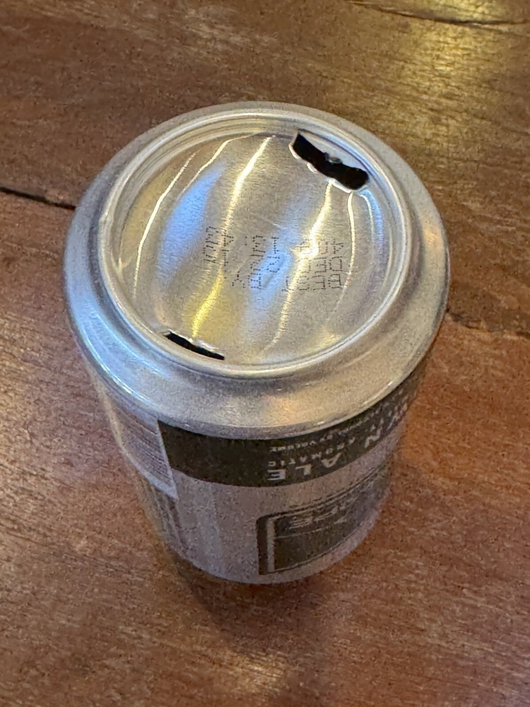 Upslope Brown Ale - Empty Beer Can Bottom Opened - Boulder Colorado