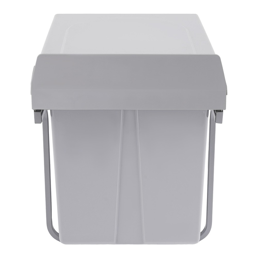 40L Kitchen Waste Bin Pullout Garbage Trash Can Double Pull-Out Trash Can Grey