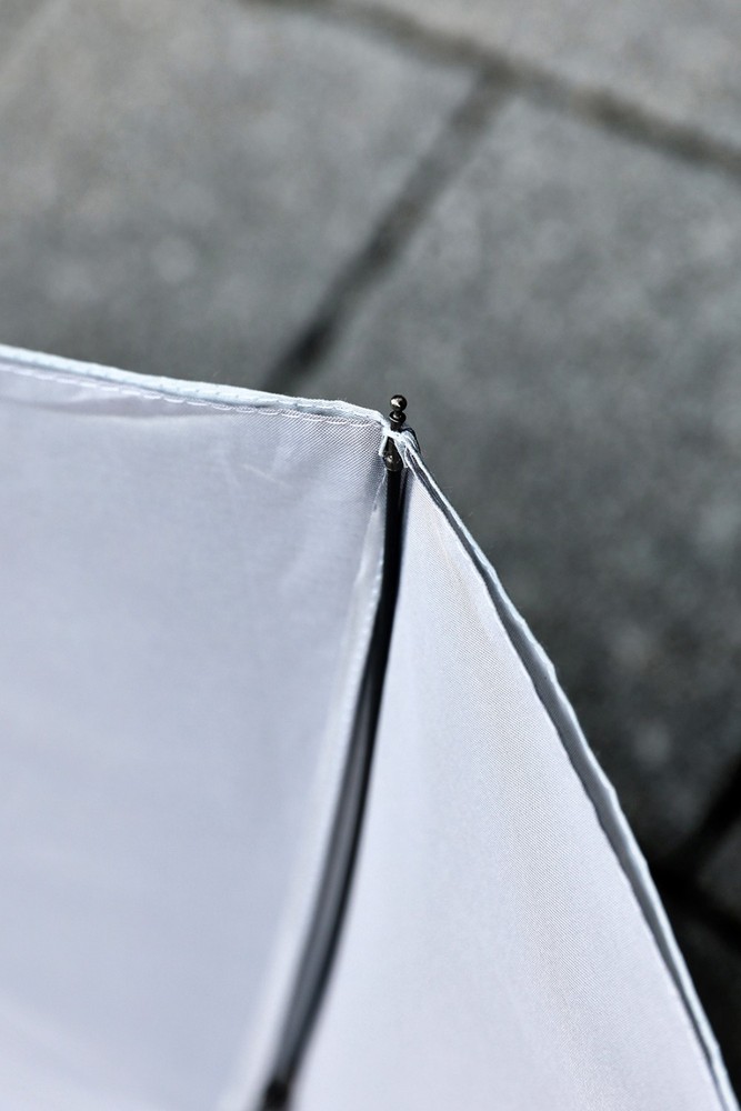 ByTheR Logo Reflective Compact Push Button 3-Stage Automatic Umbrella Gray