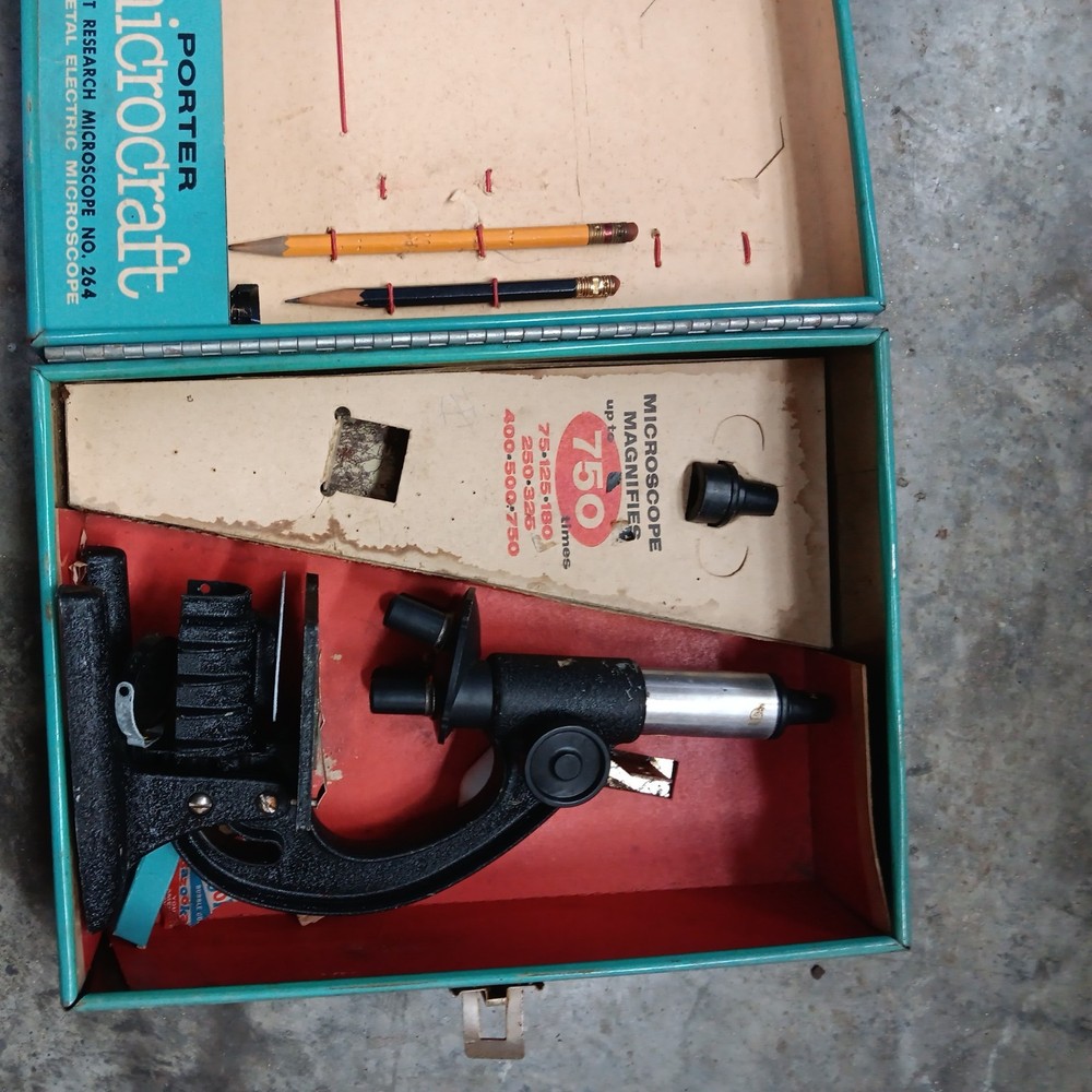 Vintage 1960 Lionel-Porter Panel Microcraft Microscope Labmaster Lab