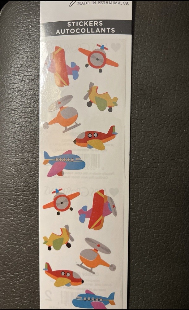 Mrs. Grossman’s Stickers Vehicles Chubby Planes