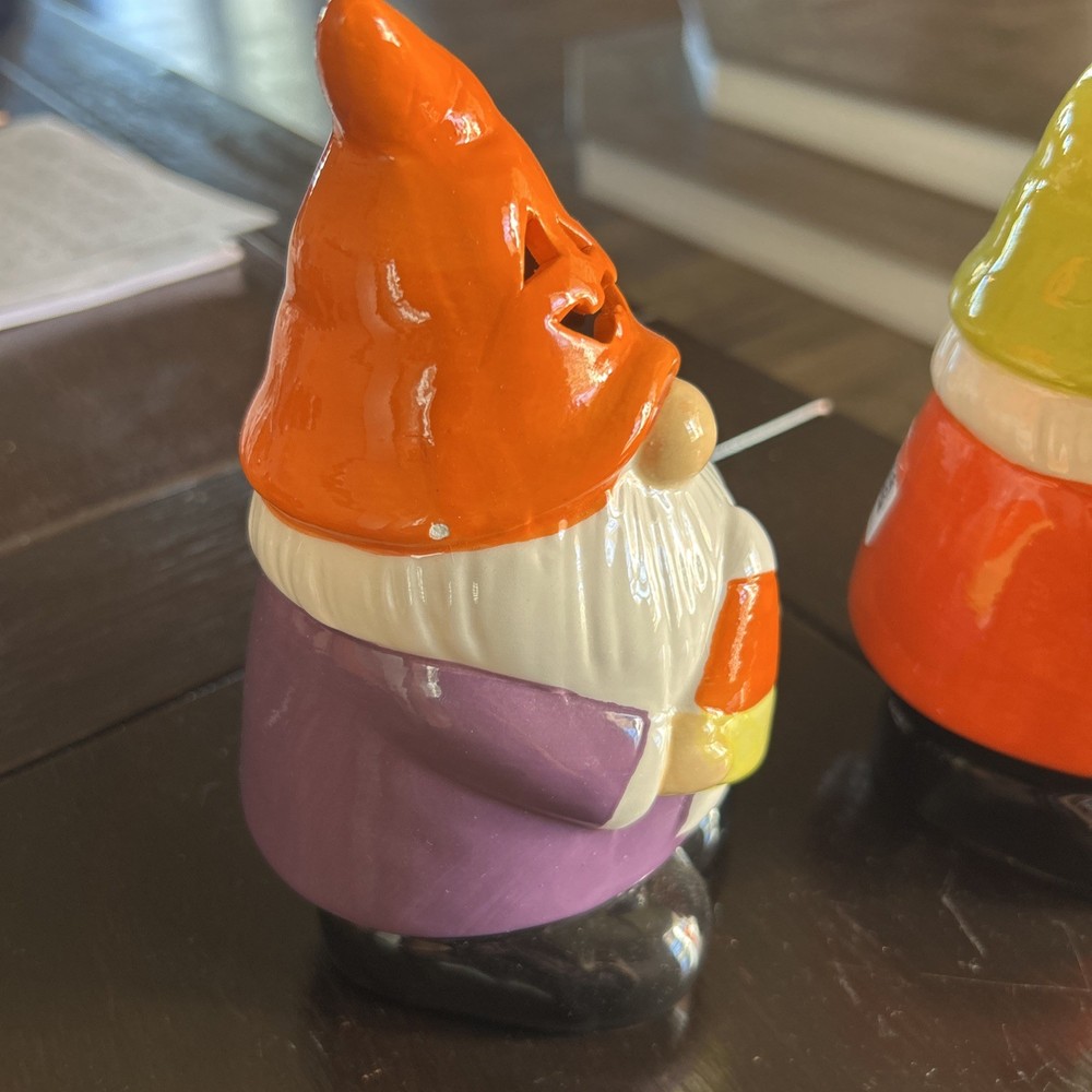 2 Two Halloween Gnomes Light with Timer