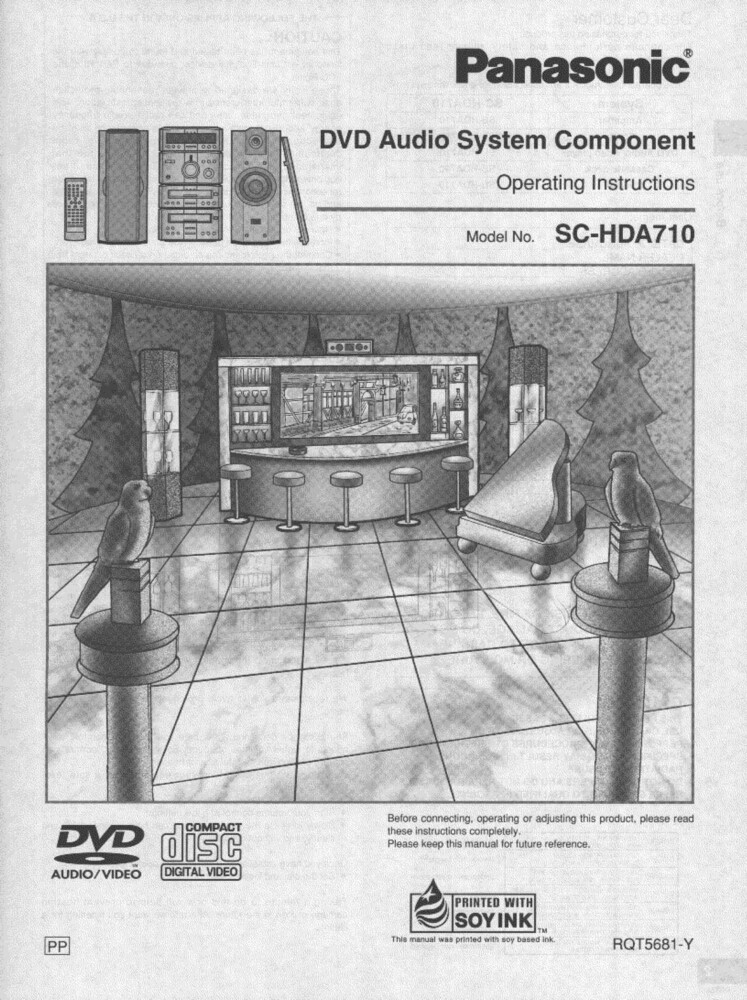 Panasonic SA-HDA710 DVD System Owners Instruction Manual