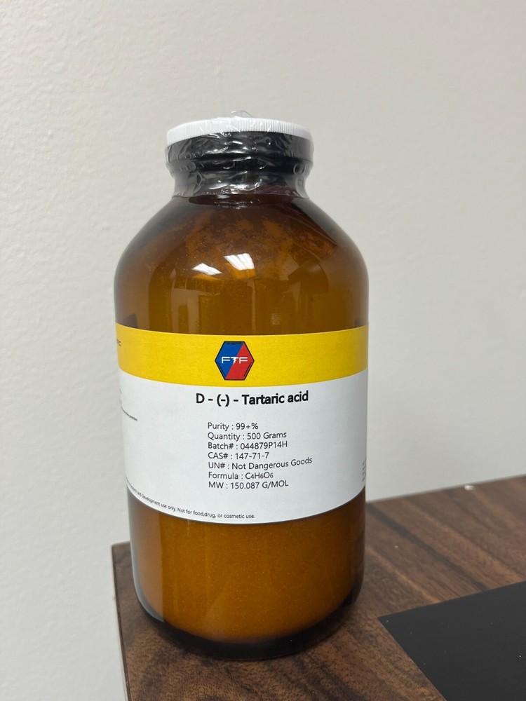 D-(-)- Tartaric Acid - 500 Grams