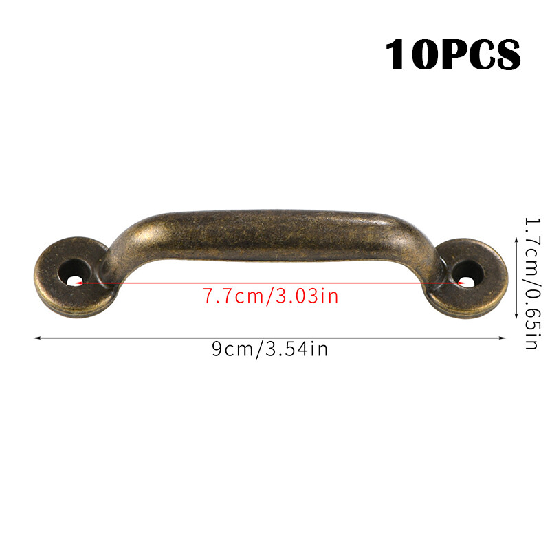 Handles Cast Iron Door Drawer Pull Antique Look Barn Gate Shed Handle 10pc
